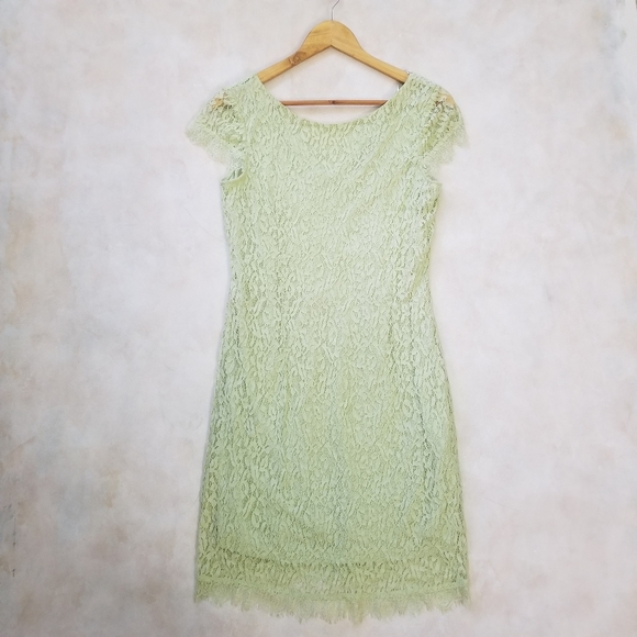 ANGEL EYE Pastel Lace Sheath Dress - Picture 1 of 8